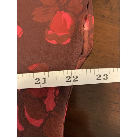Banana Republic V Neck Lightweight Floral Blouse Size M - Picture 4 of 7